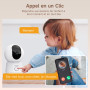 ARENTI Babyphone Camera Bébé, Baby Phone Vidéo Connecté Smartphone, Baby Moniteur Vidéo avec VOX, Détection de Température, Aler