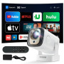 Mini Projecteur 4K Videoprojecteur Portable Projecteur Video WiFi 6 Android 11,1080P Full HD Supporté pour TÉLÉPhone/PC/Lap/Stic
