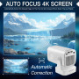 Mini Projecteur 4K Videoprojecteur Portable Projecteur Video WiFi 6 Android 11,1080P Full HD Supporté pour TÉLÉPhone/PC/Lap/Stic