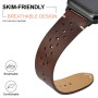 ANNEFIT Bracelets de Montre en Cuir Rétro à Dégagement Rapide, Bracelet de Remplacement 18mm 19mm 20mm 22mm