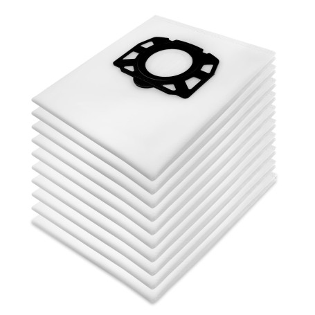 Lot de 10 Sacs Filtrants pour Aspirateur Pour Kärcher WD4, WD5, WD6, MV4, MV5, MV6 - Non-Tissé 487, Aspirateur Humide et Sec, Di