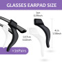 Quelcc 16 Paires Retenues de Lunettes en Silicone, Anti Glisse Lunettes, Lunettes Porte-Lunettes Anti-Dérapant, Crochets d'oreil