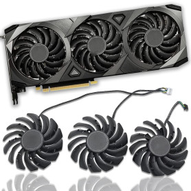 Dotodo Ventilateur de refroidissement pour carte graphique MSI GeForce RTX 3070 3080 3090 VENTUS 3X Gaming 85 mm PLD09210B12HH 1