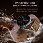 LanQii 20 mm Bracelet en Cuir pour Amazfit T-Rex 3 Pro 44mm/Active 2/Active/Bip 3/Bip 3 Pro, Doux Bracelet en Cuir de Remplaceme