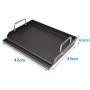 GFTIME Plaque de cuisson universelle 43 x 33 cm - Plancha pour barbecues à gaz et au charbon - Barbecue électrique - Revêtement 
