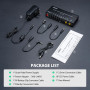 LEKATO Guitar Power Supply, 10 sorties DC isolées pour 9V/12V/18V, 100mA 500mA Effect Pedal Power Supply for Musical Instruments