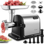 Hachoir a viande AOBOSI 3-IN-1 Hachoir à viande électrique avec 3 plaques de coupe en inox, 1 Kubbe et 3 tubes de remplissage po