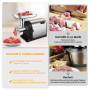 Hachoir a viande AOBOSI 3-IN-1 Hachoir à viande électrique avec 3 plaques de coupe en inox, 1 Kubbe et 3 tubes de remplissage po