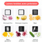 Fullstar Coupe Legumes Multifonctions et Mandoline Professionnelle Cuisine - Trancheur de Légumes - Decoupe Cube Oignon Carotte 