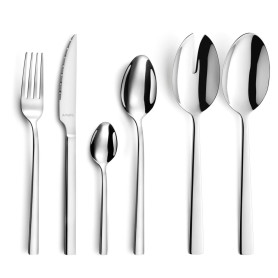 AMEFA - Ménagère 50 couverts de table pour 12 personnes - Caractère - Acier inoxydable 18/0, Finition Brillante
