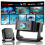 [Smart TV OS & HDR10+ & 3D Sound] 4K Vidéoprojecteur avec WiFi 6 et Bluetooth 5.4, Built-in Smart OS & Apps & Dual Speakers, 108