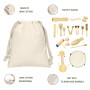 Ulifeme Jouet Instrument Musique Bois, 27 Pièces Instrument de Musique pour Enfant et Bebe, Ensemble de Jouets 100% Bois Pur, Ki