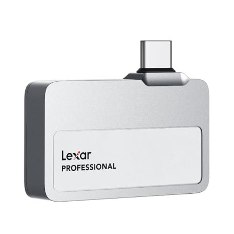 Lexar Professional Go Portable SSD 1To, Ultra-Compact, supporte Apple ProRes, jusqu'à 1050MB/s en Lecture et 1000MB/s en écritur