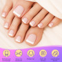 Kiiwah 240 Pièces Faux Ongles Pieds, 12 Tailles Courtes Capsule Ongle Pied Acrylique Clair Ongle Pied avec Boîte pour Fmmes Fill