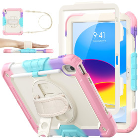 SEYMAC stock Coque pour iPad (A16) 11ème/10ème Génération 11/10,9 Pouces 2025/2022, Coque Antichoc avec Protecteur D'écran, Supp