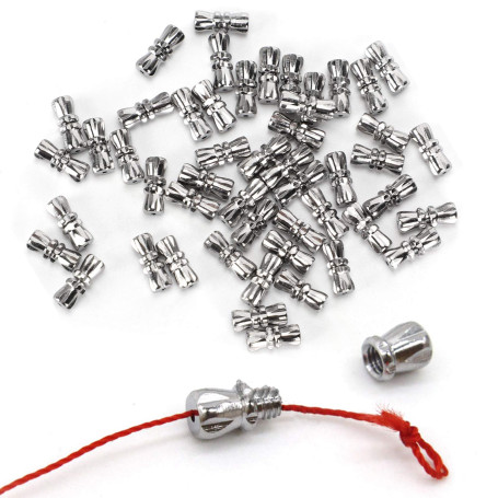 GAESHOW 50 Pièces Fermoirs à Vis de Baril, Fermoirs Torsadés à Vis, Bouton Bricolage Bijoux Accessoire, Facile à Visser, Attache