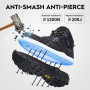 CYKYGGO Chaussures de Sécurité Hommes Montante S3 Imperméable Bottines de Sécurité Femme ESD Basket Travail Légère Embout Acier