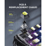 GravaStar Mercury K1 Lite Clavier Mécanique de Jeu avec BT5.0/2.4G /Type-C, 75% Gasket Clavier Gamer RGB Rétroéclairé, Commutate