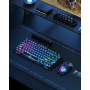 GravaStar Mercury K1 Lite Clavier Mécanique de Jeu avec BT5.0/2.4G /Type-C, 75% Gasket Clavier Gamer RGB Rétroéclairé, Commutate