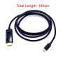 JZK 1.8M USB Type C vers HDMI câble adaptateur 4K 60Hz pour téléphone/tablette/ordinateur portable vers téléviseur/écran UHD, co