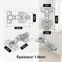 Wixovo 4 CharnièRes Pour Armoires De Cuisine, Charniere Porte Cuisine, Avec Fermeture Silencieuse, Pour Armoires De Cuisine Et P
