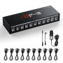 Donner DP-3 Alimentation pour pédales d’effet guitare avec 10 sorties DC isolées pour pédales 9V/12V/18V (100mA/300mA/500mA)
