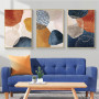 JNAOZI Tableaux abstraits de géométrie de ligne, Affiche d'art botanique abstrait, Art mural de décoration d'intérieur, Sans cad