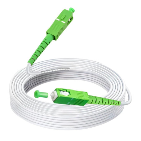 Speedoptic - Câble Fibre Optique Orange SFR Bouygues - SC/APC vers SC/APC - Rallonge Jarretiere (20 mètres)