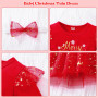 Winmany Tenues de Noël pour bébés filles Robe Tutu Toddler Jupe à manches longues en dentelle Vêtements chauds pour bébé+bandeau