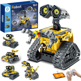 Sillbird Robot Enfants Garçons, 5 en 1 Technic Robot Programmable avec Application et Télécommande, Roboticset Éducatif pour Fil