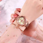 Montre-Bracelet pour Femme, Paillettes Bling Conçu Quartz Analogique Montre pour Femme avec Bracelet en Maille de Milan