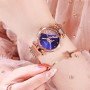 Montre-Bracelet pour Femme, Paillettes Bling Conçu Quartz Analogique Montre pour Femme avec Bracelet en Maille de Milan