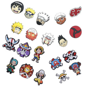Yoimckay 20 Pièces Charmes Chaussure Dessin Animé pour Enfant, Cute Anime Shoe Charms, Crocs Pins, Charmes Chaussure en PVC, pou