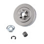 Kit de Tambour d'Embrayage Pignon 6 Dents 3/8 pouce avec Rondelle et Circlips pour Stihl 017 018 021 023 025 MS170 MS180 MS210 M