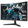 KOORUI 27'' Ecran PC Gamer 180hz Incurvé 1500R, Moniteur PC Dalle VA, Résolution FHD (1080P), DCI-P3 90%, Inclinaison réglable, 