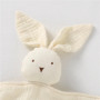 BEBICCO- Doudou bébé 30x30cm en Mousseline de Coton- Lange Bebe - Doudou Serviette - Couverture de securité (Blanc Pur)