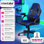 TecTake® Chaise Gaming Chaise de Bureau Fauteuil de Bureau Siège Gaming Fauteuil pivotant Design à 360°, Chaise Ergonomique, Fau