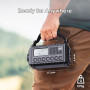 Radio Numérique Dab+/Dab/FM, Radio Solaire Portable avec Manivelle, 5000mAh Batterie Rechargeable, Écran LCD, Port USB, Prise Ca