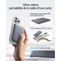 Baseus Picogo Powerbank, Ultra Slim 10000mAh Qi2 Magsafe Powerbank, 15W Wireless Charge Rapide et PD 27 W, Batterie Externe Magn