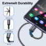 Câble USB C Long [5M] Câble USB C Charge Rapide 3.1A Chargeur C Charge Rapide Nylon Tressé USB C Connecteur Synchro pour Galaxy 
