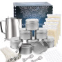 TEPENAR Kit de fabrication de bougies – Outils de bricolage de bougies en cire d'abeille comprenant un récipient résistant à la 