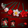 Ophy Kit de Construction Bouquet de Roses 772 PCS avec Vase - Fleurs Artificielles, Rose Artificielle - Idée Cadeau Femme pour A