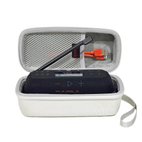 XANAD Étui Transport Rigide pour JBL Tuner 2 Tuner 3 Enceinte Radio Portable Bluetooth avec Radio（Blanc）