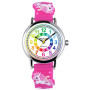 Delycazy Montre Enfant, 12 et 24 Heures Mouvement à Quartz Montre pour Enfants Fille Garçon, Cadeau Fille Garçon 4 5 6 7 8 Ans