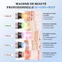 Oranmagic Appareil Visage Radiofréquence Appareil Beauté Massage, EMS et Massage Facial, Luminothérapie LED à 5 Couleurs, Atténu