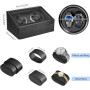 ANWBROAD Remontoir à Montre Ecrins pour Montres Automatiques pour 4 +6 Boîte à Remontoir de Rangement Supersilencieux Luxueux Wa