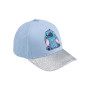 Disney Lilo & Stitch - Casquette de baseball réglable pour fille et garçon - Avec visière pailletée - Bleu - 52 cm, bleu, taille