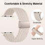 Bracelets Tressé Compatible avec Bracelet Apple Watch 38mm 40mm 41mm 42mm 44mm 45mm 46mm 49mm Femme Homme,Fermoir Magnétique Ela