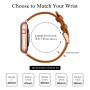 SUNFWR Compatible avec Le Bracelet Apple Watch 41mm 40mm 38mm,Fin Cuir Véritable Femme Bracelet Remplacement,pour iwatch Series 