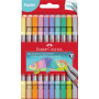Faber-Castell 151112 Lot de 10 feutres à double fibre pastel pour enfants et adultes